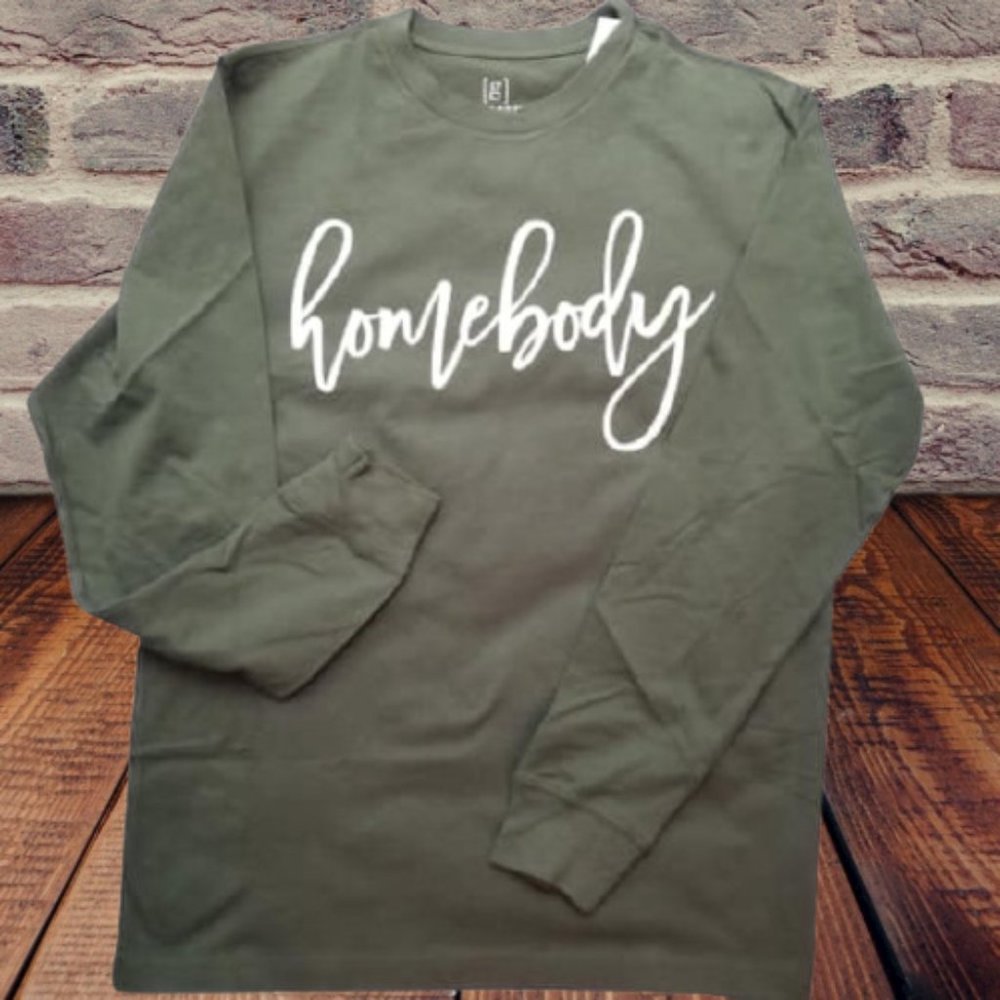 New Green HOMEBODY Long Sleeve Tee